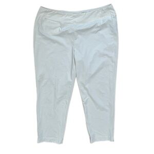 J. McLaughlin White Pants Size XL Catalina Cloth Stretch Pocket Beach Coastal